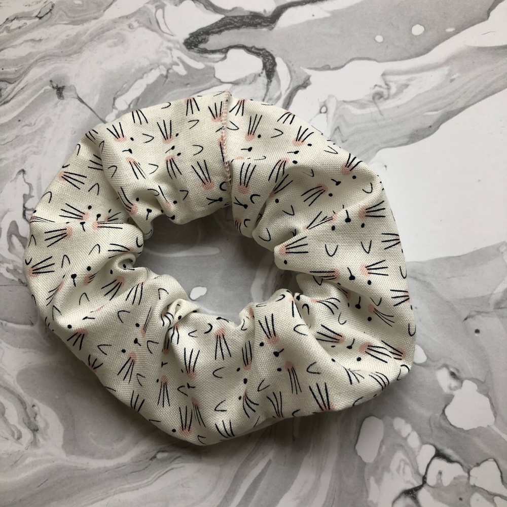 Handmade Ivory Kitten Scrunchie